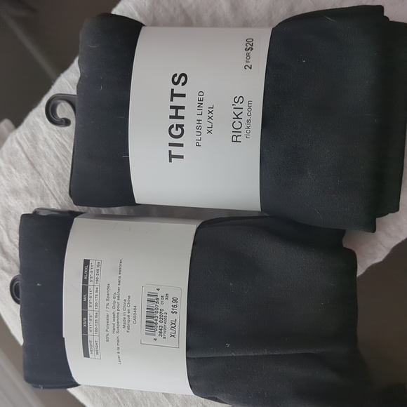 2 pairs Ricki's Plush Lined Tights NWT XL/XXL - Picture 3 of 3